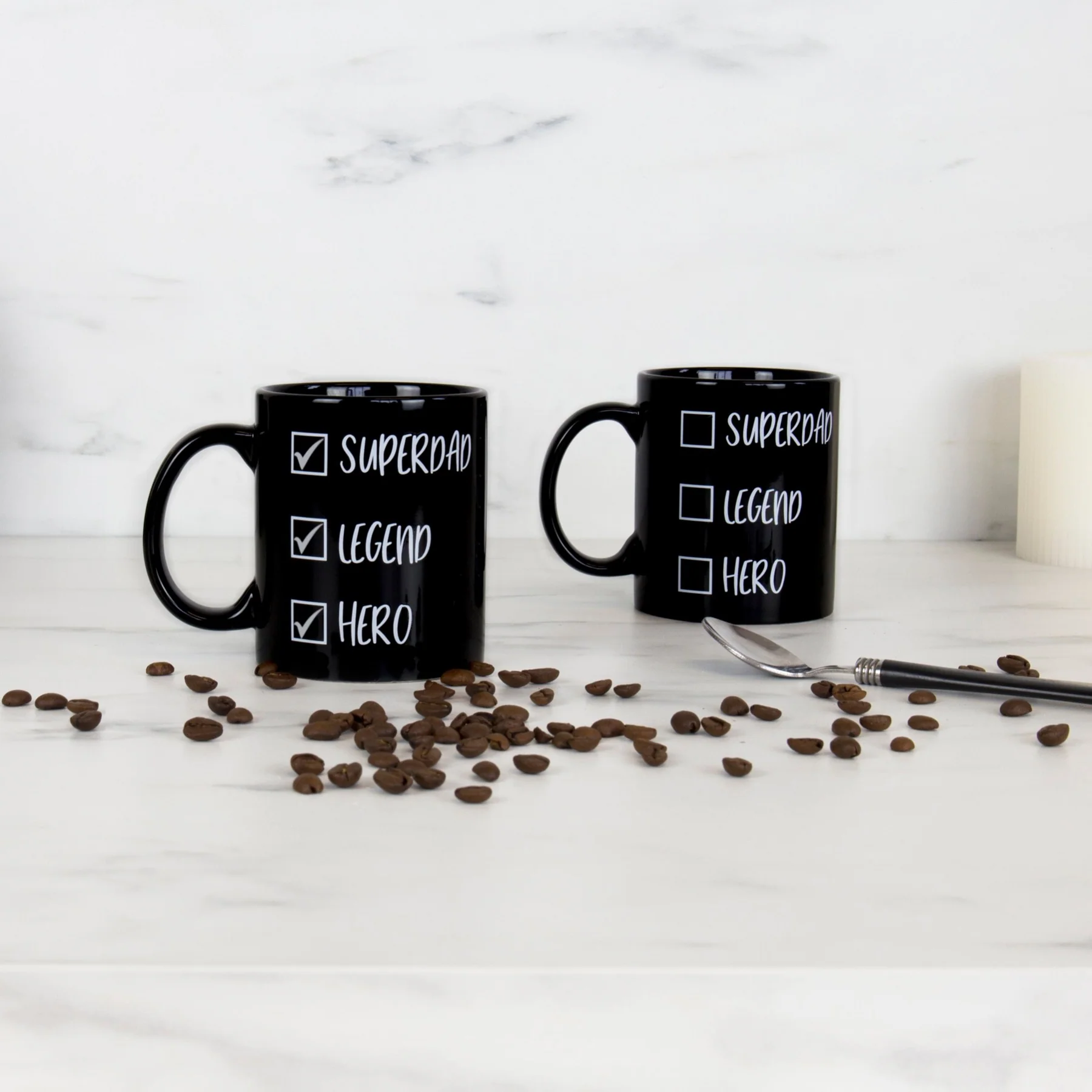 Super Dad Checklist Heat Reveal Mug by Gift Republic - Image 2