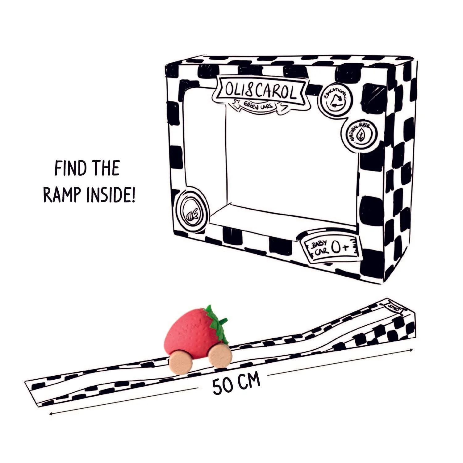 Sweetie the Strawberry Baby Car by Oli & Carol - Image 4