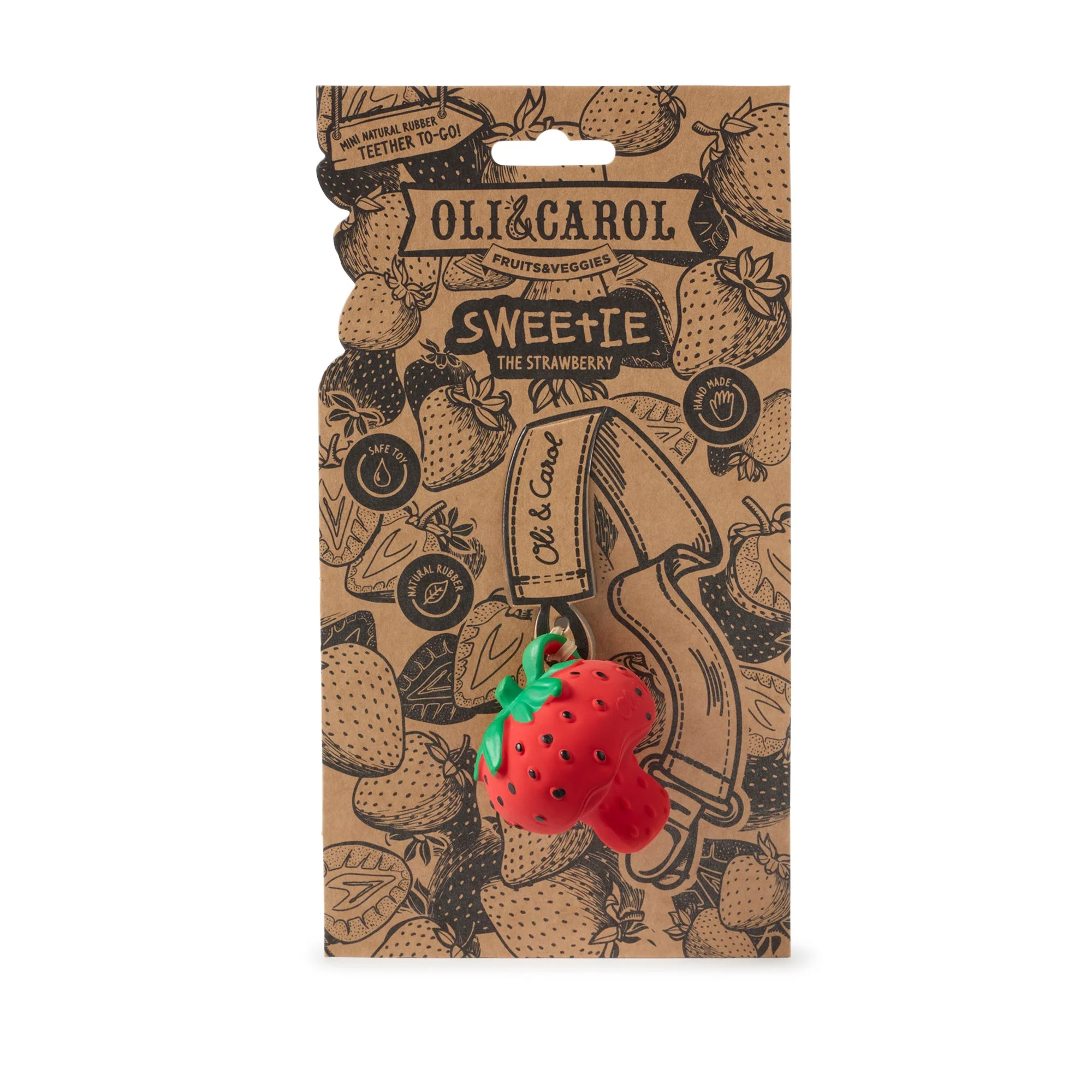 Sweetie the Strawberry Mini Teether by Oli & Carol - Image 2