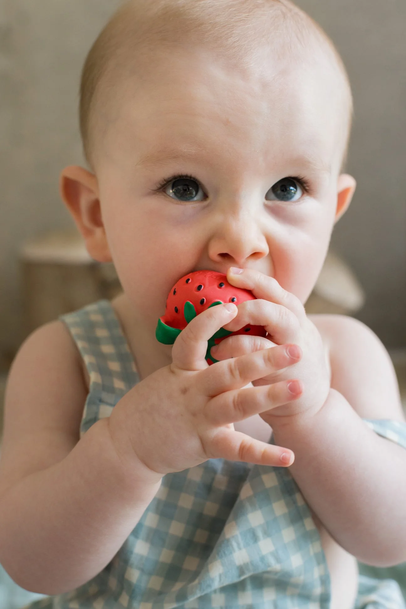 Sweetie the Strawberry Mini Teether by Oli & Carol - Image 4