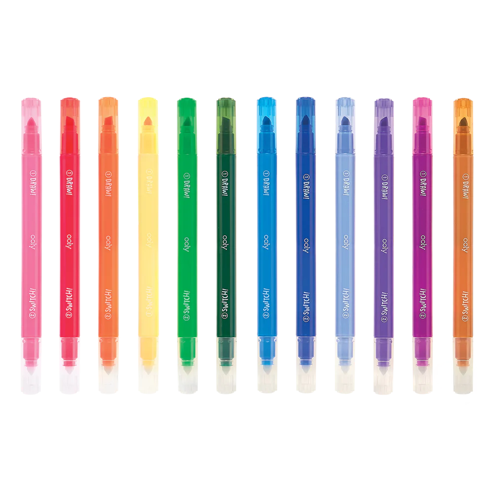 Switch-Eroo Color Changing Markers - Set of 12 by OOLY - Image 5