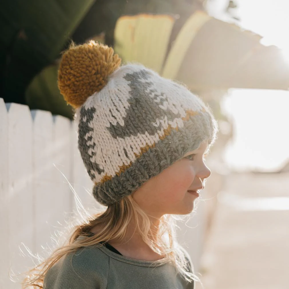 T-Rex Knit Beanie - Grey by Huggalugs - Image 3