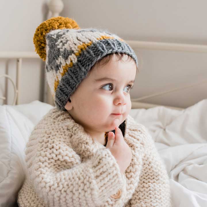 T-Rex Knit Beanie - Grey by Huggalugs - Image 4