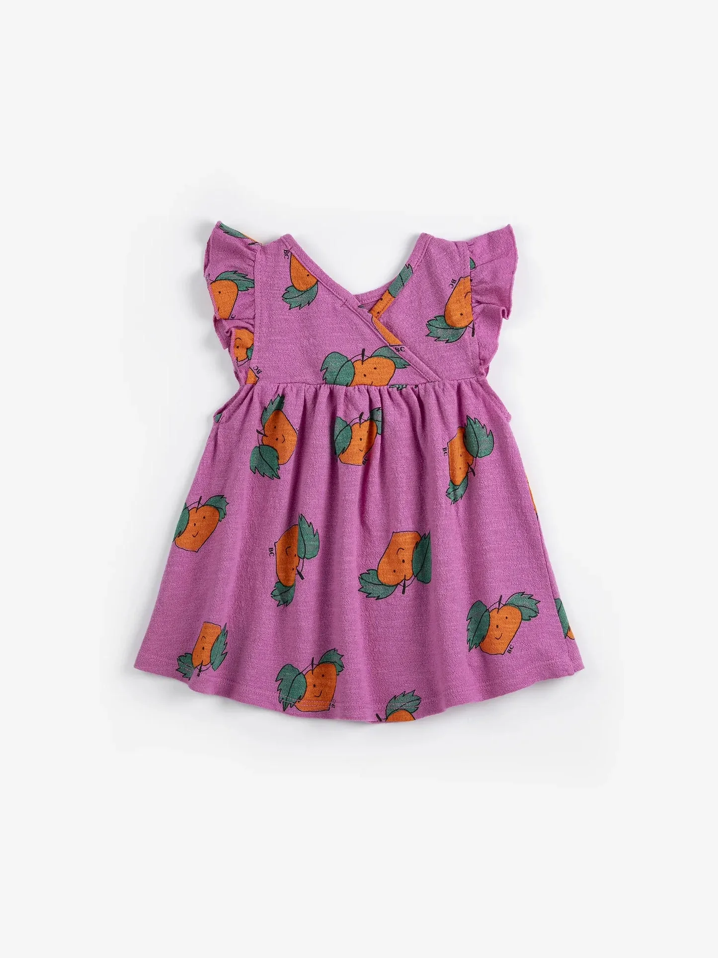 Tangerine All Over Ruffled Dress by Bobo Choses - FINAL SALE - Image 2