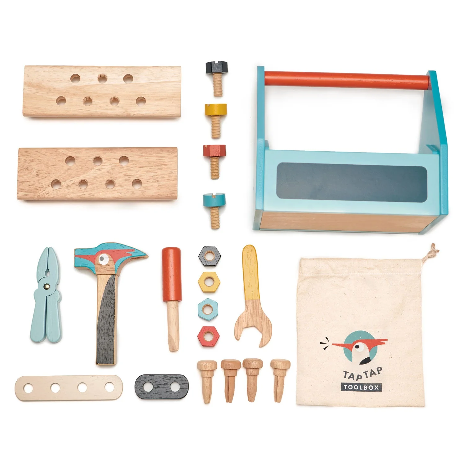 Tap Tap Tool Box Wooden Toy Set by Tender Leaf Toys - Image 2