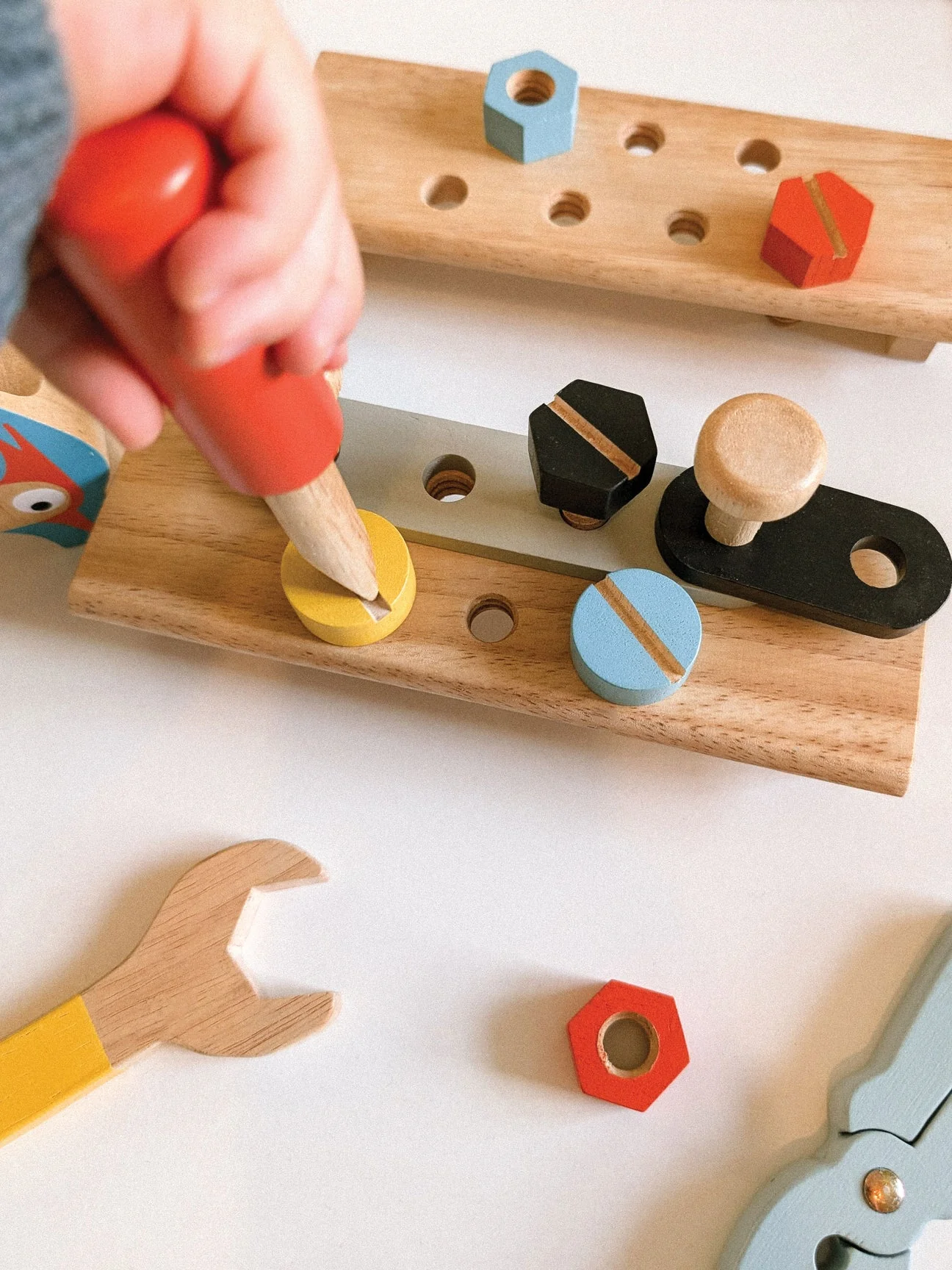 Tap Tap Tool Box Wooden Toy Set by Tender Leaf Toys - Image 9
