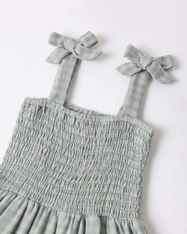 Taylor Dress - Green Gingham by Rylee + Cru - Image 10
