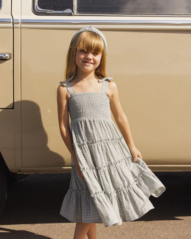 Taylor Dress - Green Gingham by Rylee + Cru - Image 2