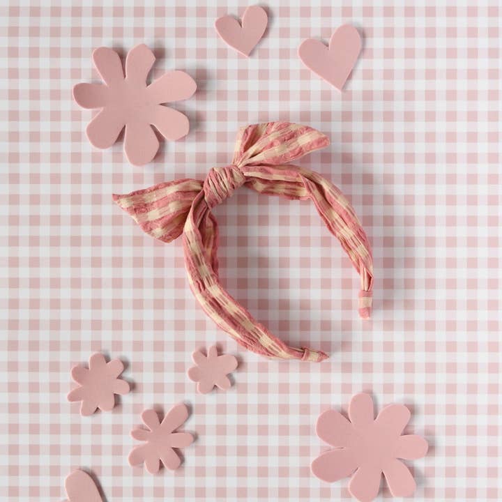 Taylor Gingham Tie Headband by Rockahula Kids - Image 2