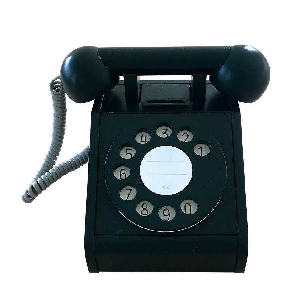 Retro Play Telephone - Black by kiko & gigi
