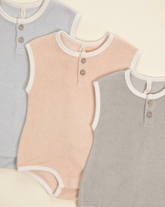 Terry Cloth Romper - Sage by Quincy Mae - Image 3