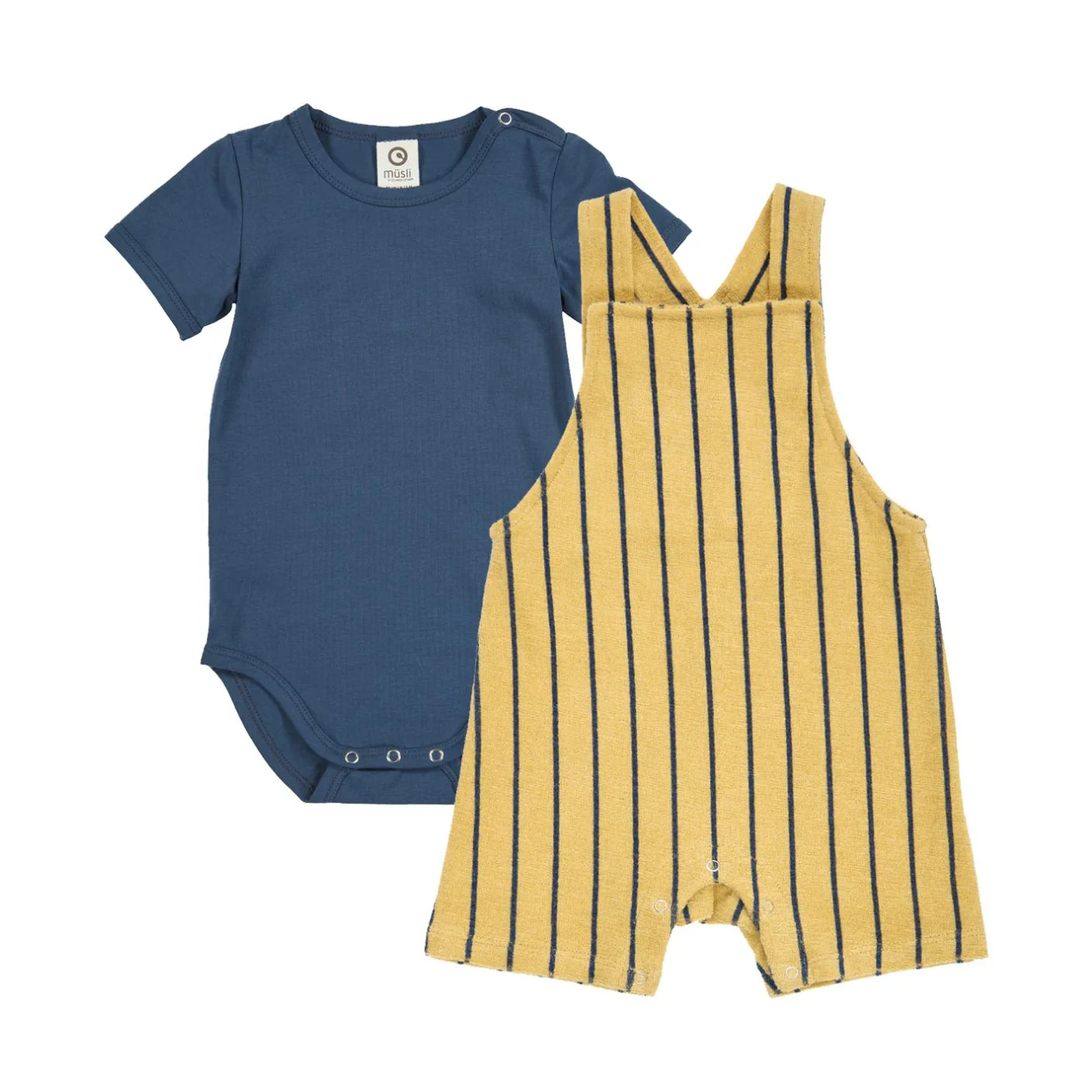 Terry Stripe Baby Overall Set by Musli