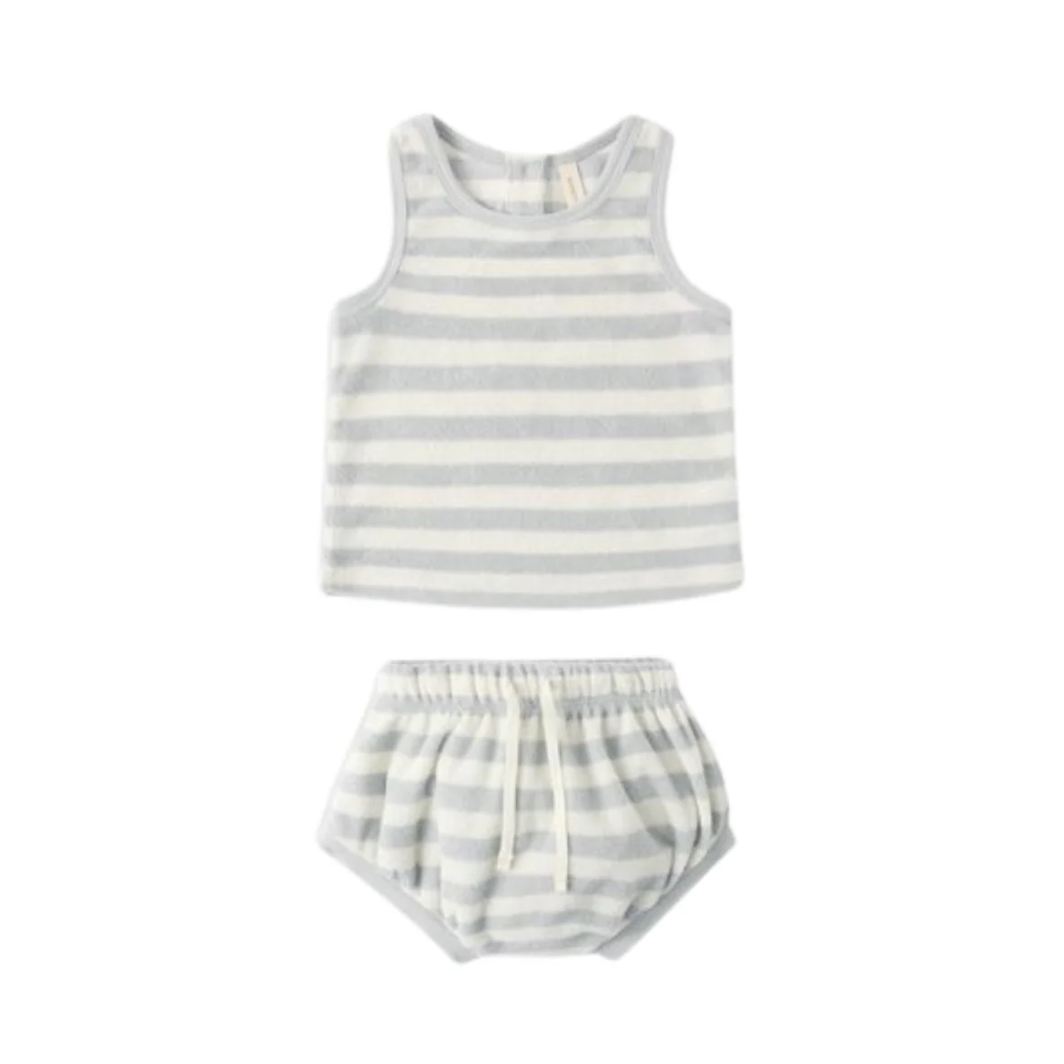 Terry Tank + Short Set - Sky Stripe by Quincy Mae