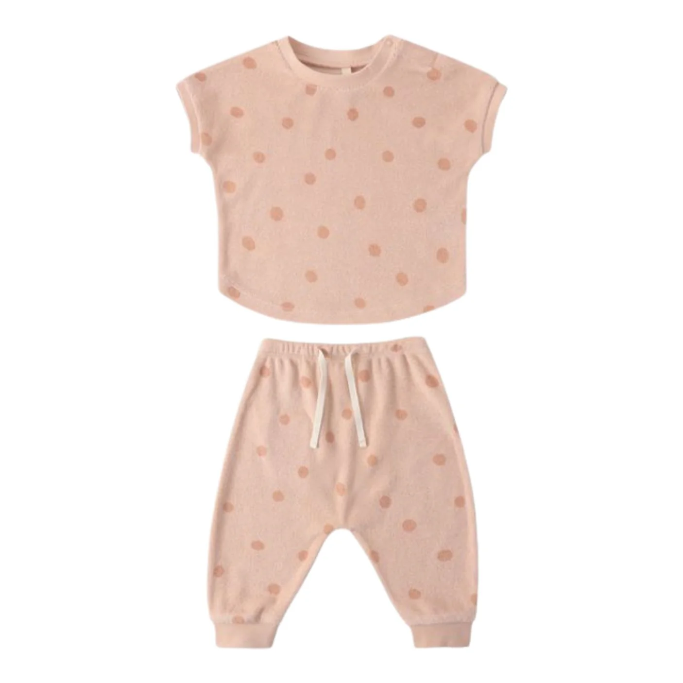 Terry Tee + Pant Set - Polka Dot by Quincy Mae