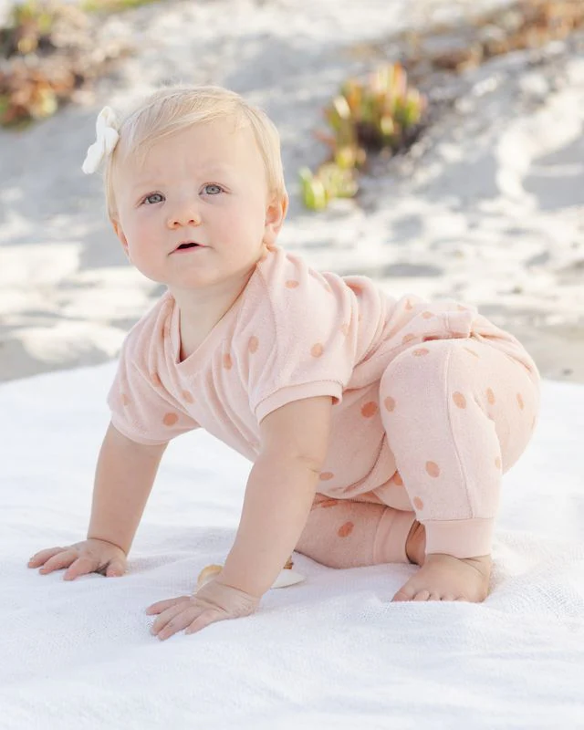 Terry Tee + Pant Set - Polka Dot by Quincy Mae - Image 3