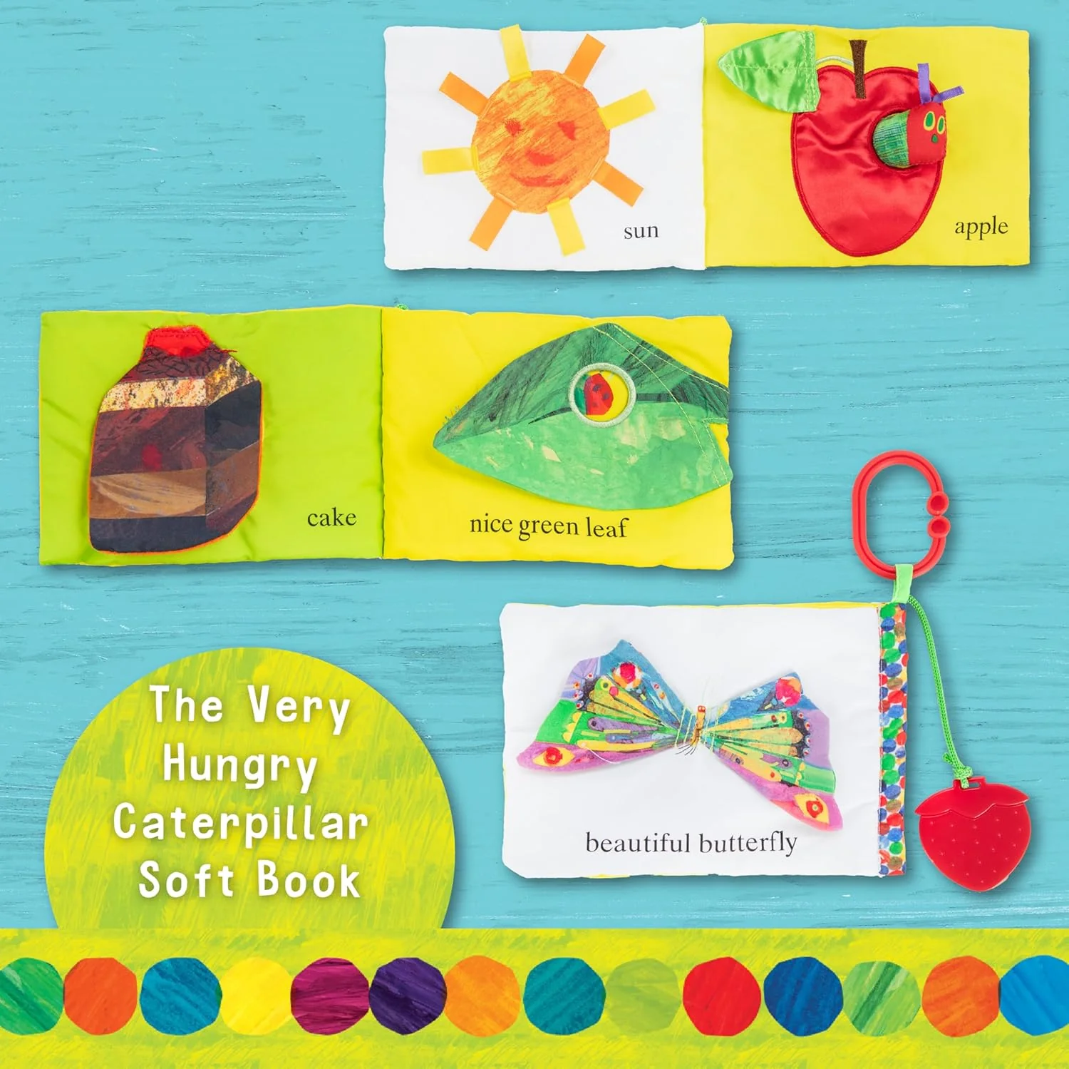 The Very Hungry Caterpillar With Strawberry Teether by Kids Preferred - Image 6