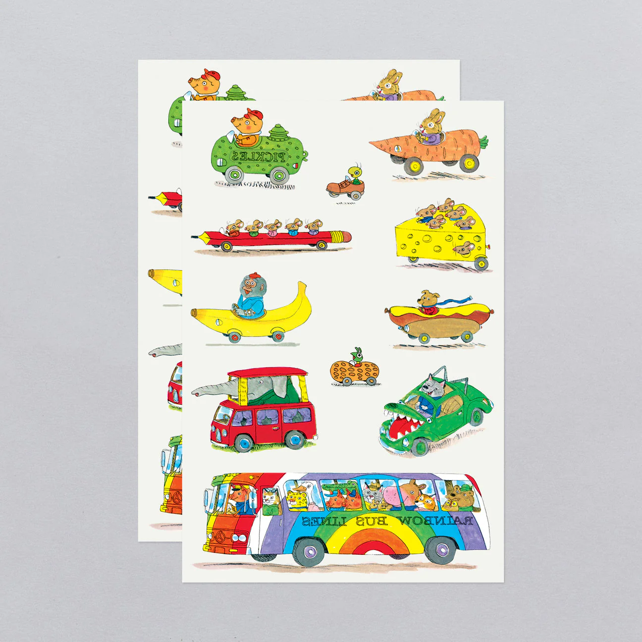 Things That Go Tattoo Sheet - Set of 2 by Tattly - Image 5
