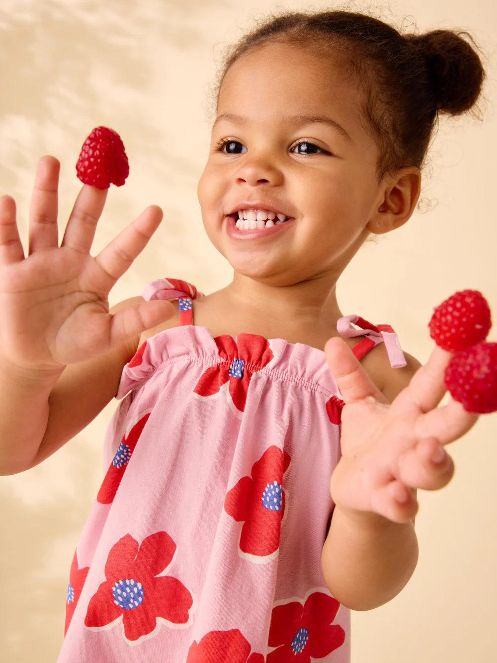 Tie Shoulder Baby Set - Rock Floral by Tea Collection - Image 4