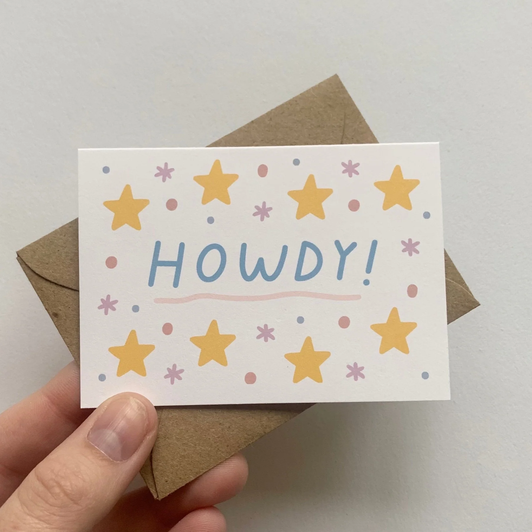 Tiny Enclosure Card - Howdy by Allie Biddle