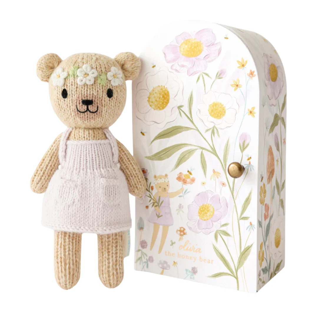 Tiny Olivia the Honey Bear by Cuddle + Kind