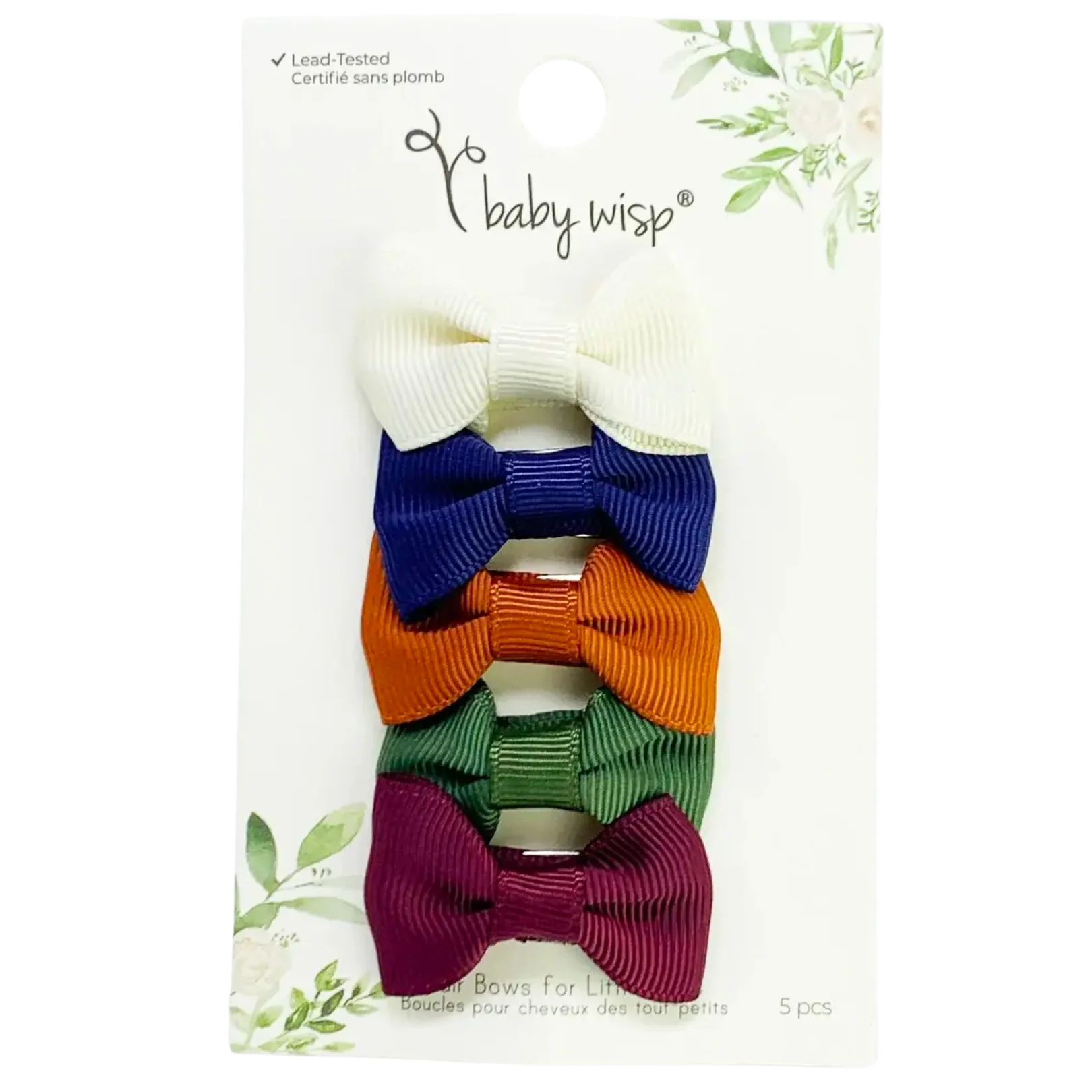 Tiny Tuxedo Bows on Snap Clips Set of 5 - Baby Blogger by Baby Wisp