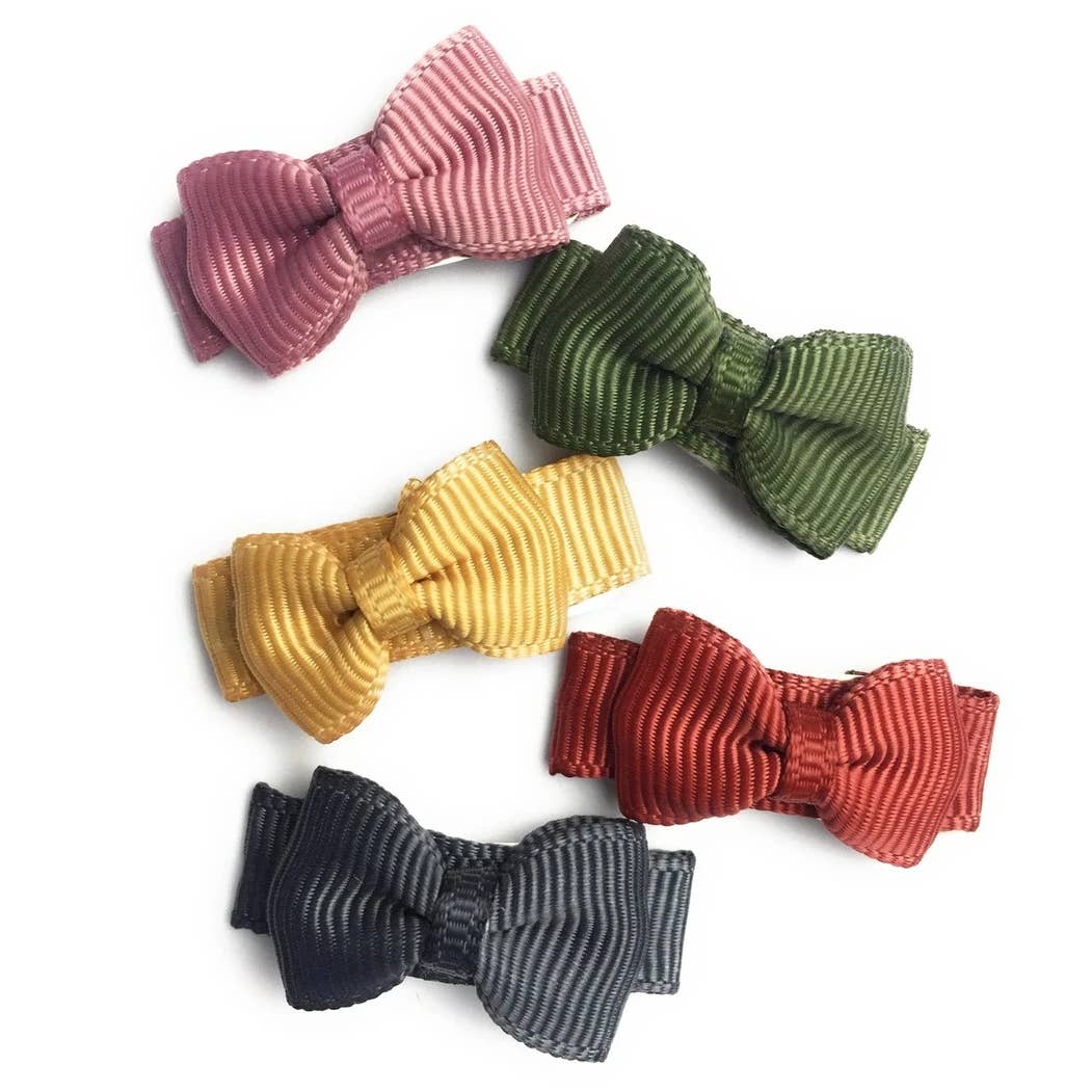 Tiny Tuxedo Bows on Snap Clips Set of 5 - Little and Brave by Baby Wisp - Image 2