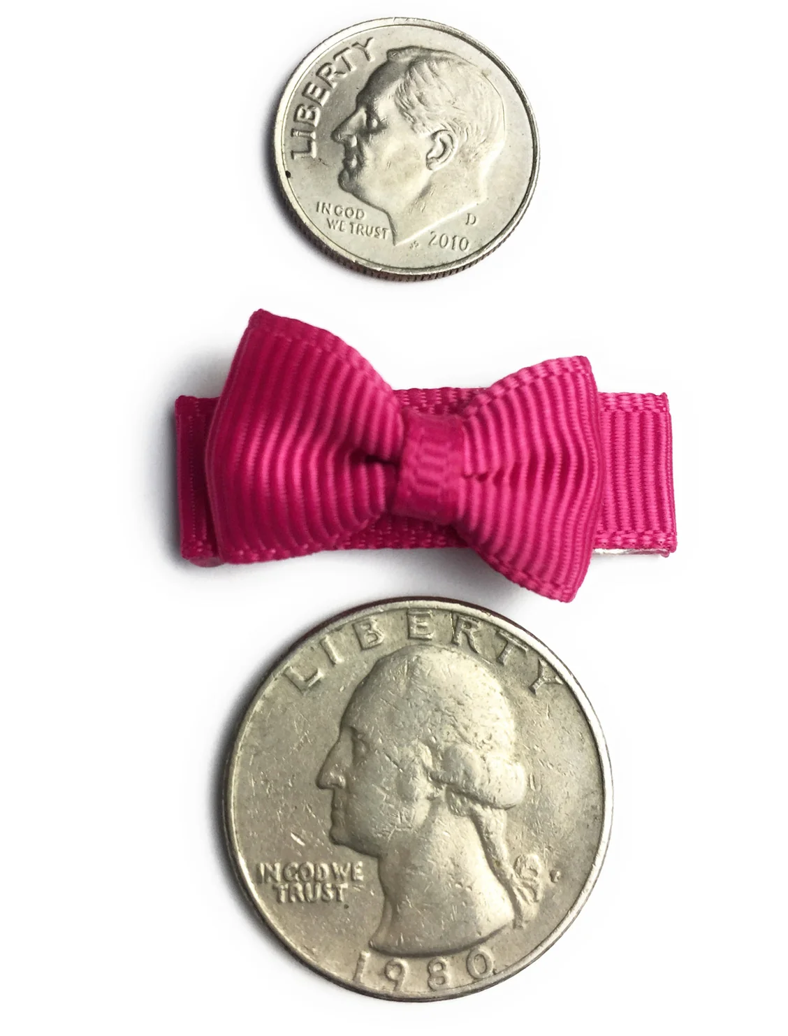 Tiny Tuxedo Bows on Snap Clips Set of 5 - Macaroon by Baby Wisp - Image 8