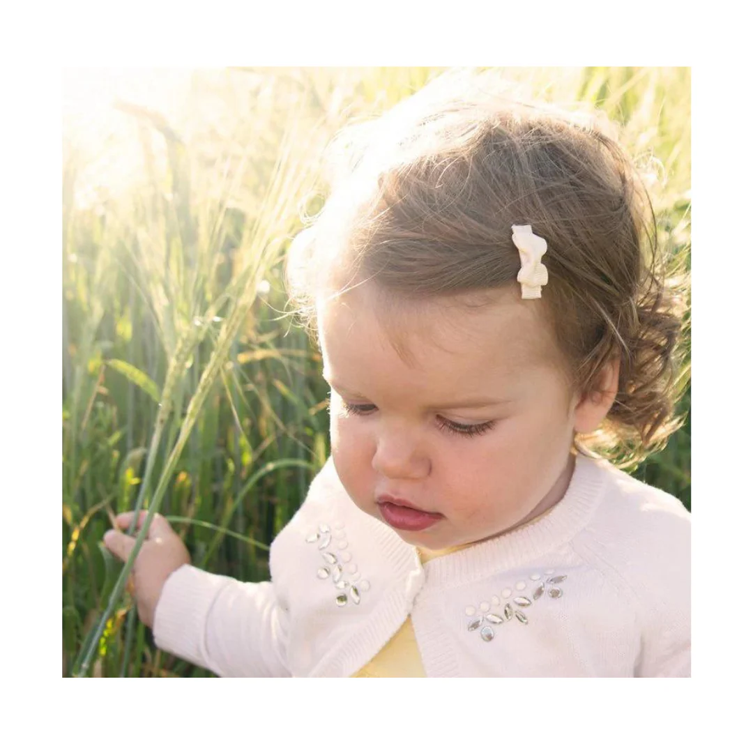 Tiny Tuxedo Bows on Snap Clips Set of 5 - Tranquility by Baby Wisp - Image 7