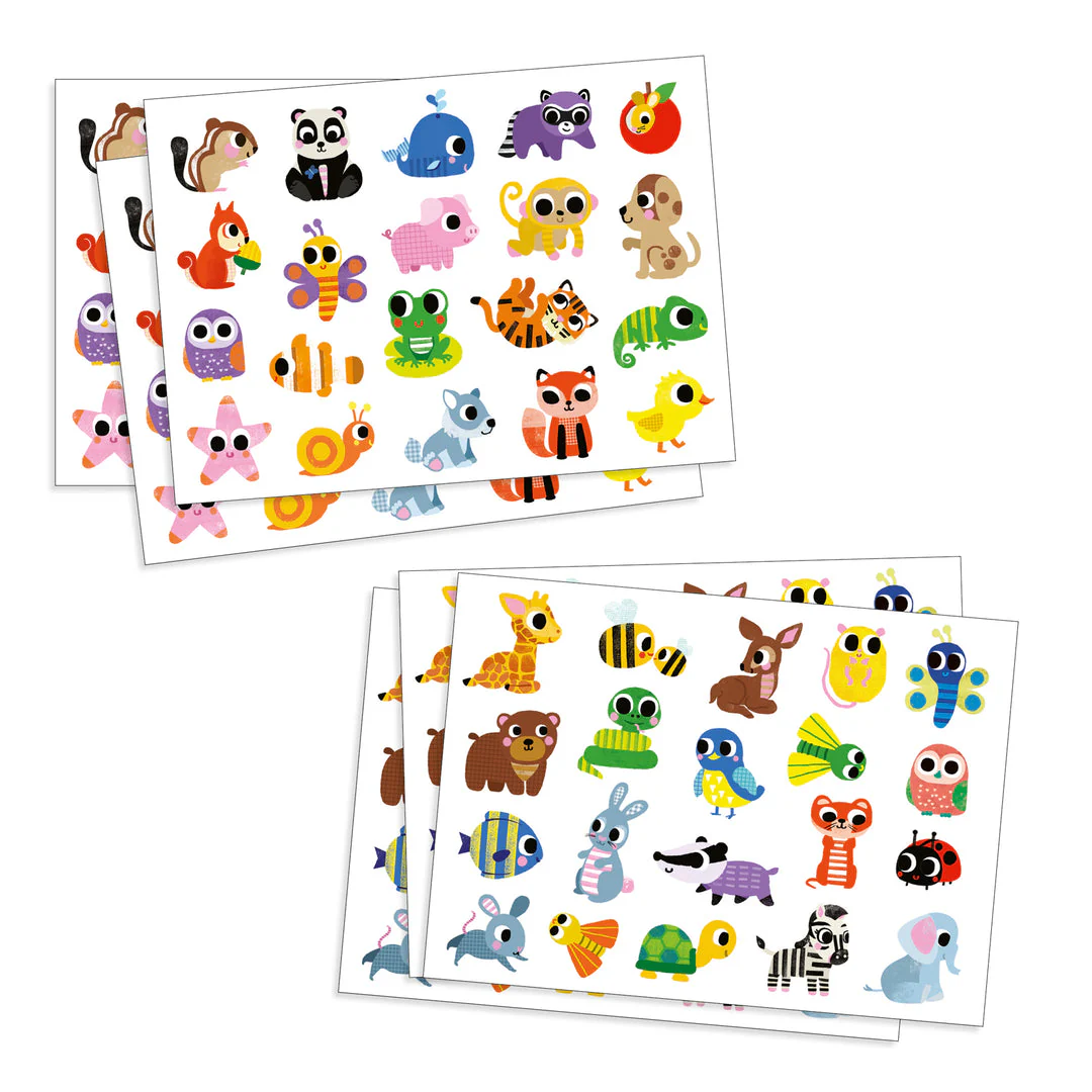 Toddler Stickers - Baby Animals by Djeco - Image 3