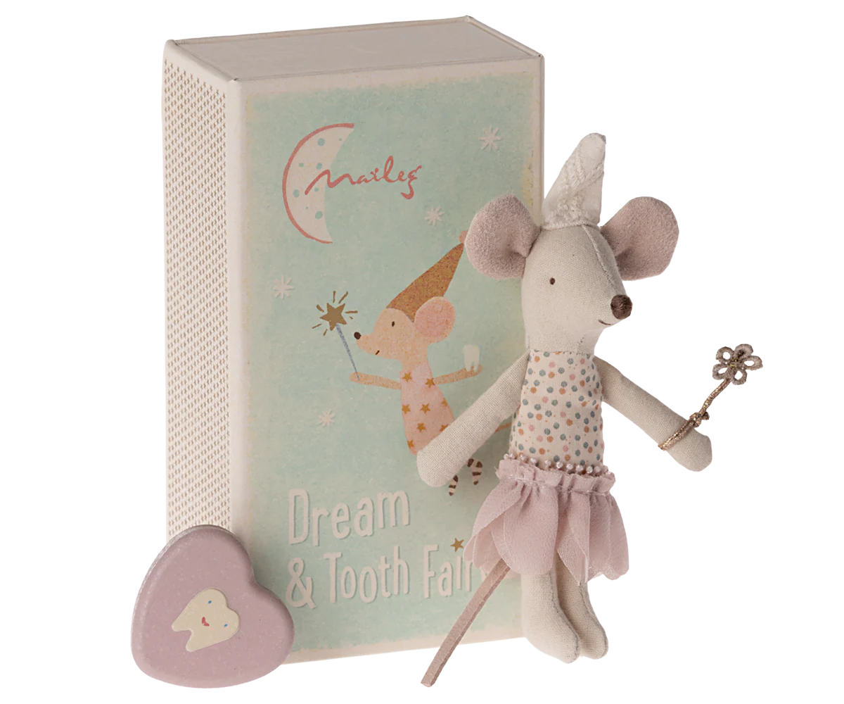 Tooth Fairy Mouse, Little Sister in Matchbox 2024 by Maileg