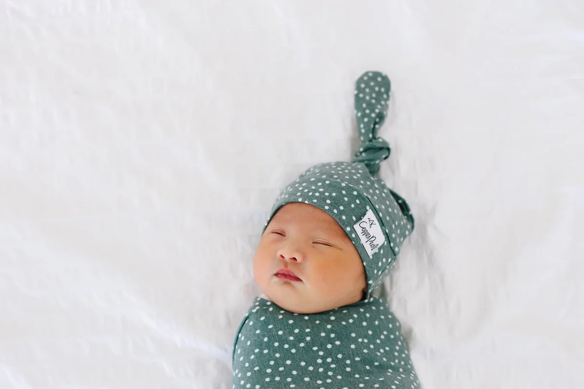 Newborn Top Knot Hat - Juniper by Copper Pearl - Image 2