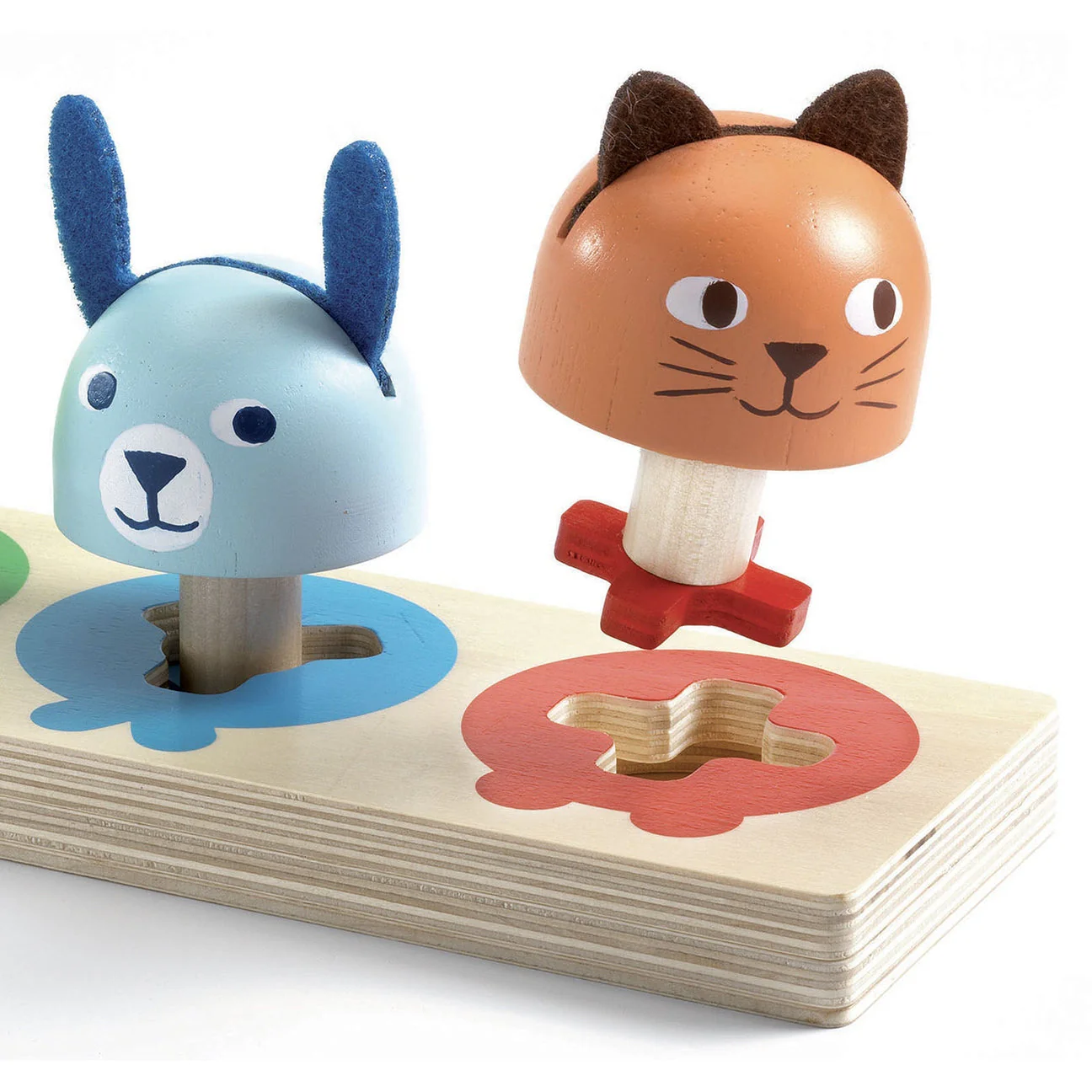 Tourniki Wooden Peg Animal Shape Sorter by Djeco - Image 2