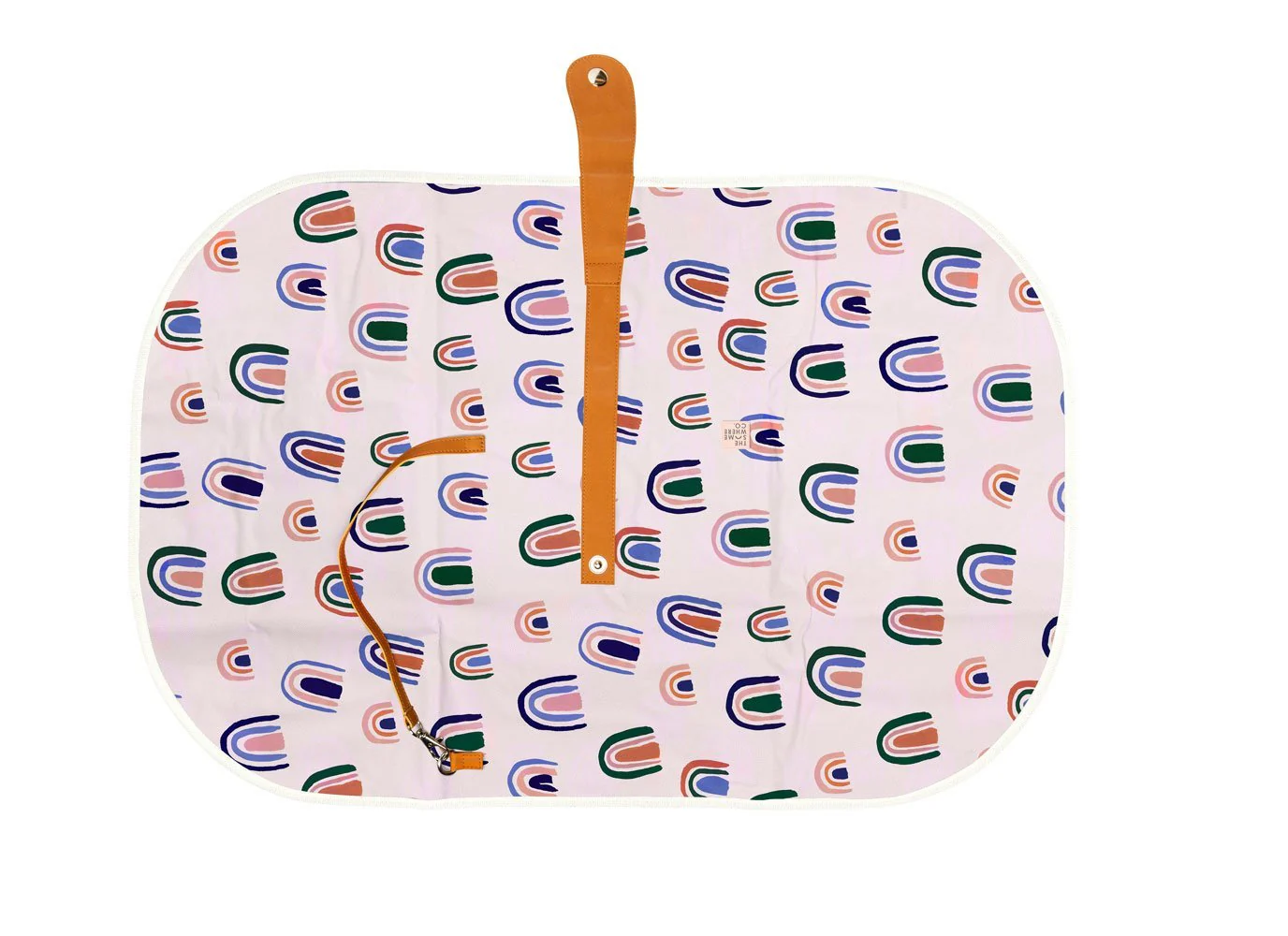 Travel Baby Change Mat - Ochre Rainbows by The Somewhere Co. - Image 3