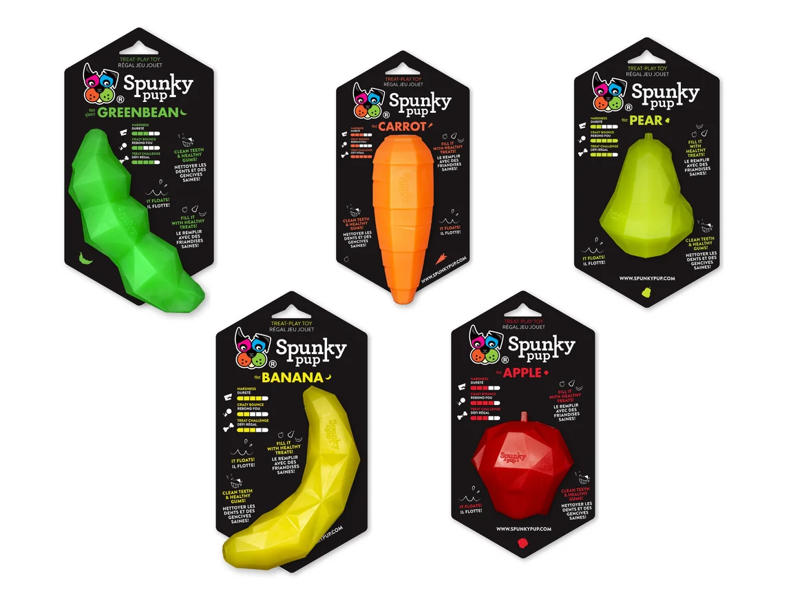 Treat Dispensing Fruits and Veggies Dog Toy by Spunky Pup - Image 2