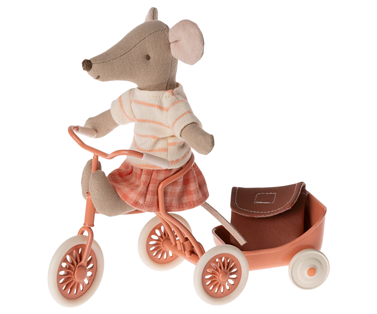 Tricycle Mouse, Big Sister - Coral by Maileg - Image 3