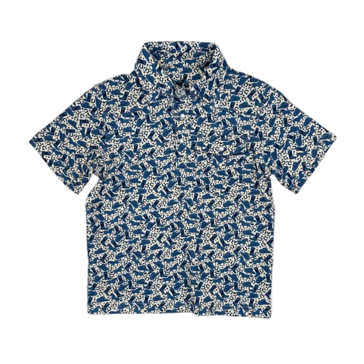 Truett Polo - Seaside Stampede (Bluebonnet Blue) by Velvet Fawn