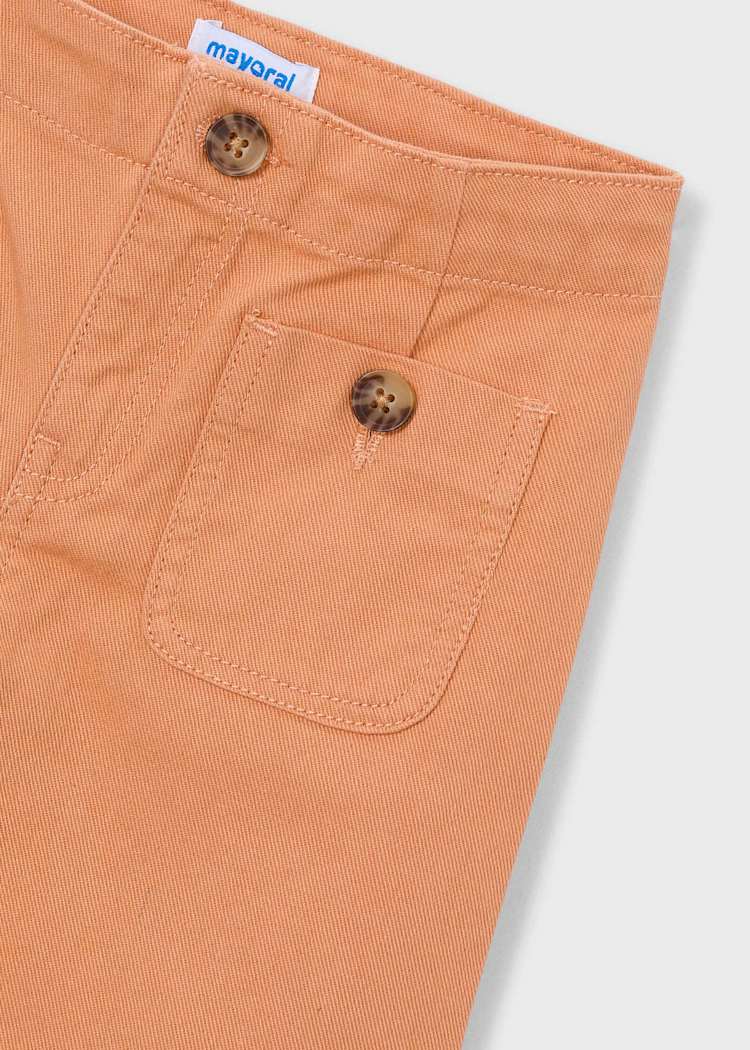 Twill Wide Leg Pants - Peach by Mayoral - Image 4