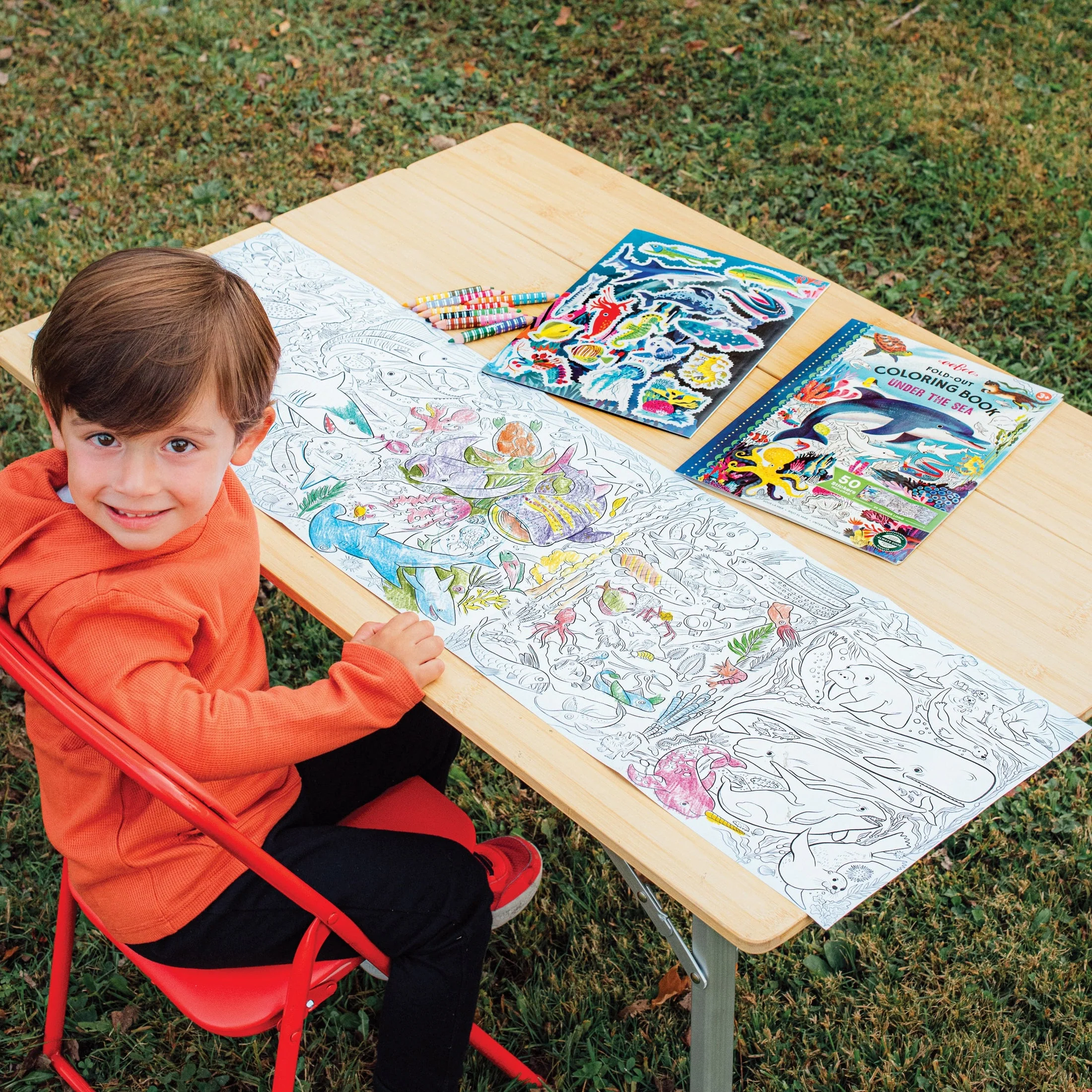 Under the Sea Fold-Out Coloring Book by Eeboo - Image 3