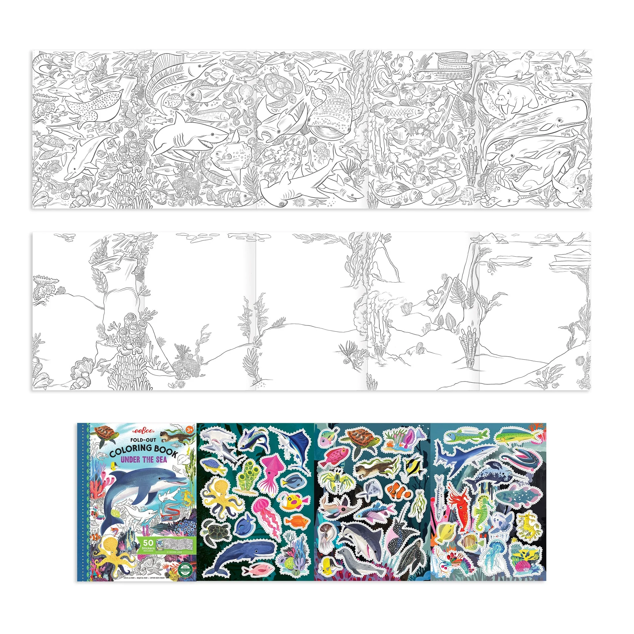 Under the Sea Fold-Out Coloring Book by Eeboo - Image 4