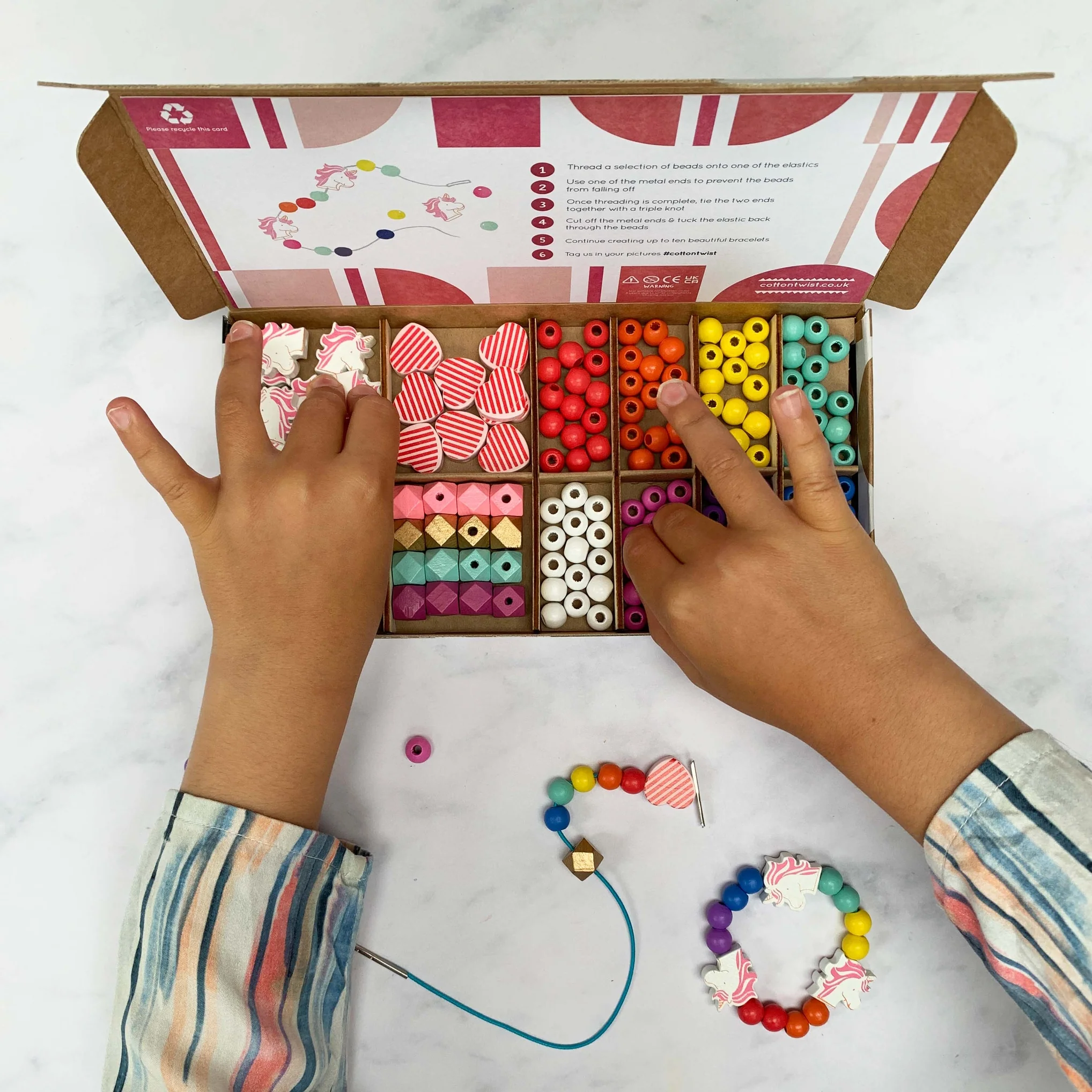 Unicorn and Heart Bracelet Making Kit by Cotton Twist - Image 6