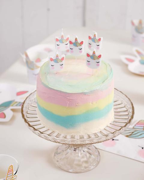 Unicorn Face Birthday Candles 5 Pack by Talking Tables - Image 3