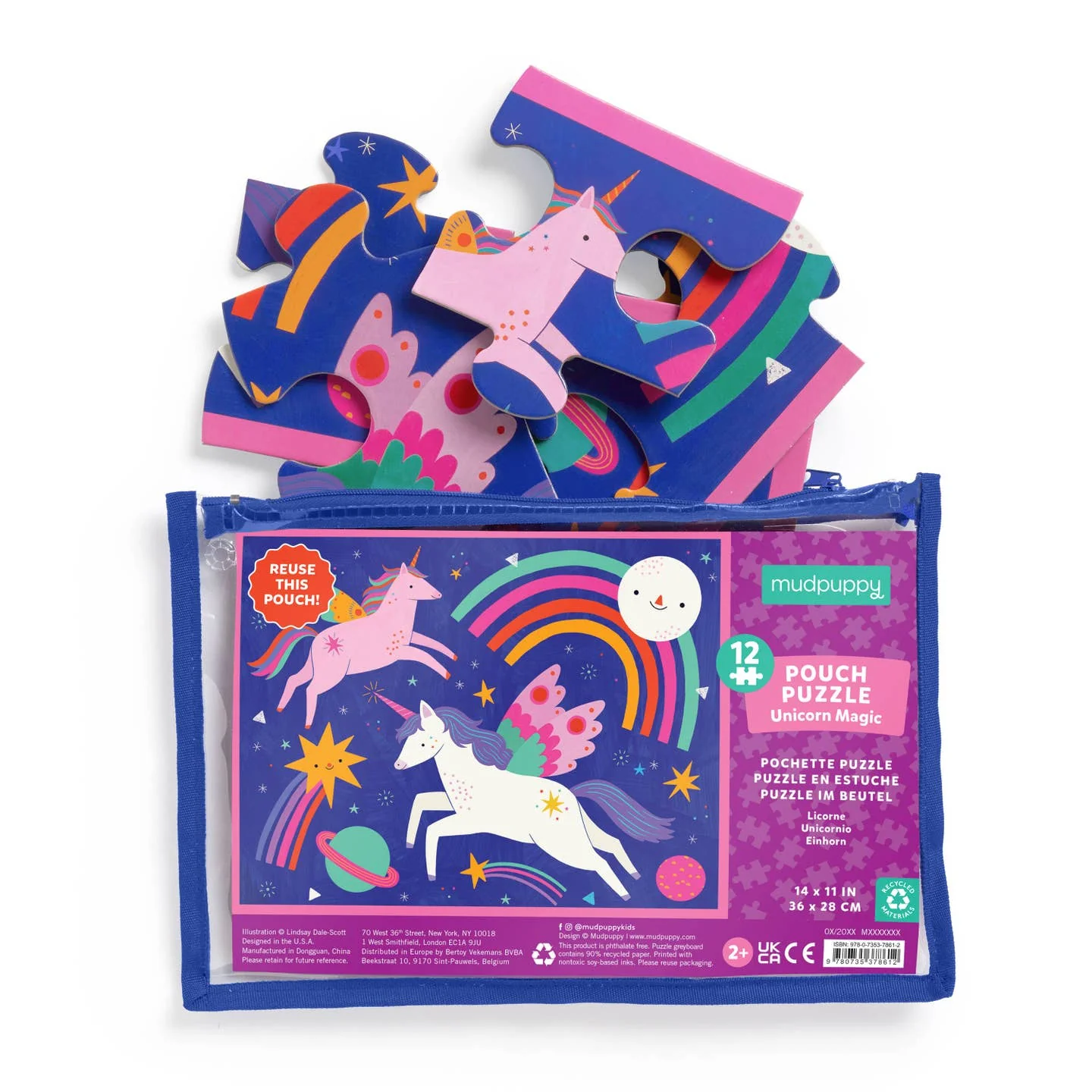 Unicorn Magic 12-Piece Pouch Puzzle by Mudpuppy - Image 3