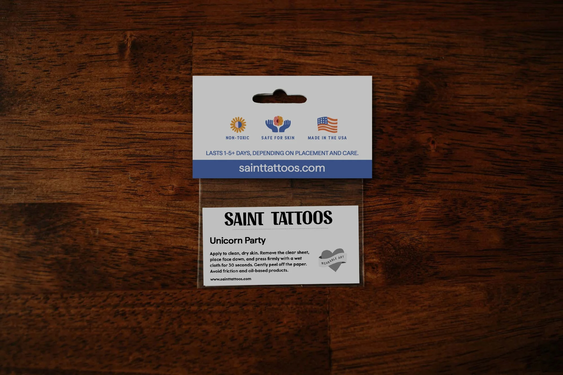 Unicorn Party Temporary Tattoos - Set of 2 by Saint Tattoos - Image 3