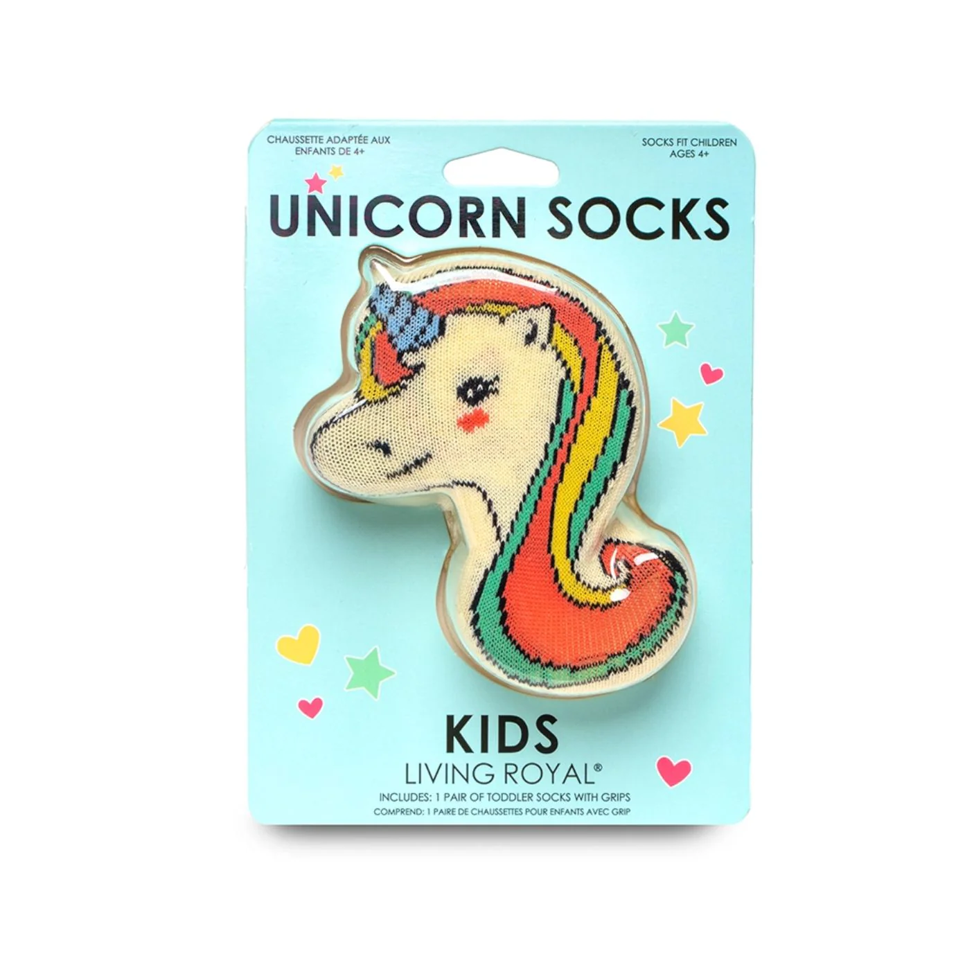Unicorn Stay Magical 3D Packaged Kids Crew Socks by Living Royal