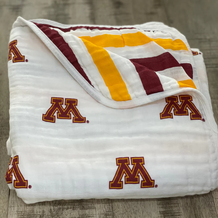 University of Minnesota Four Layer Muslin Blanket by Three Little Anchors - Image 2