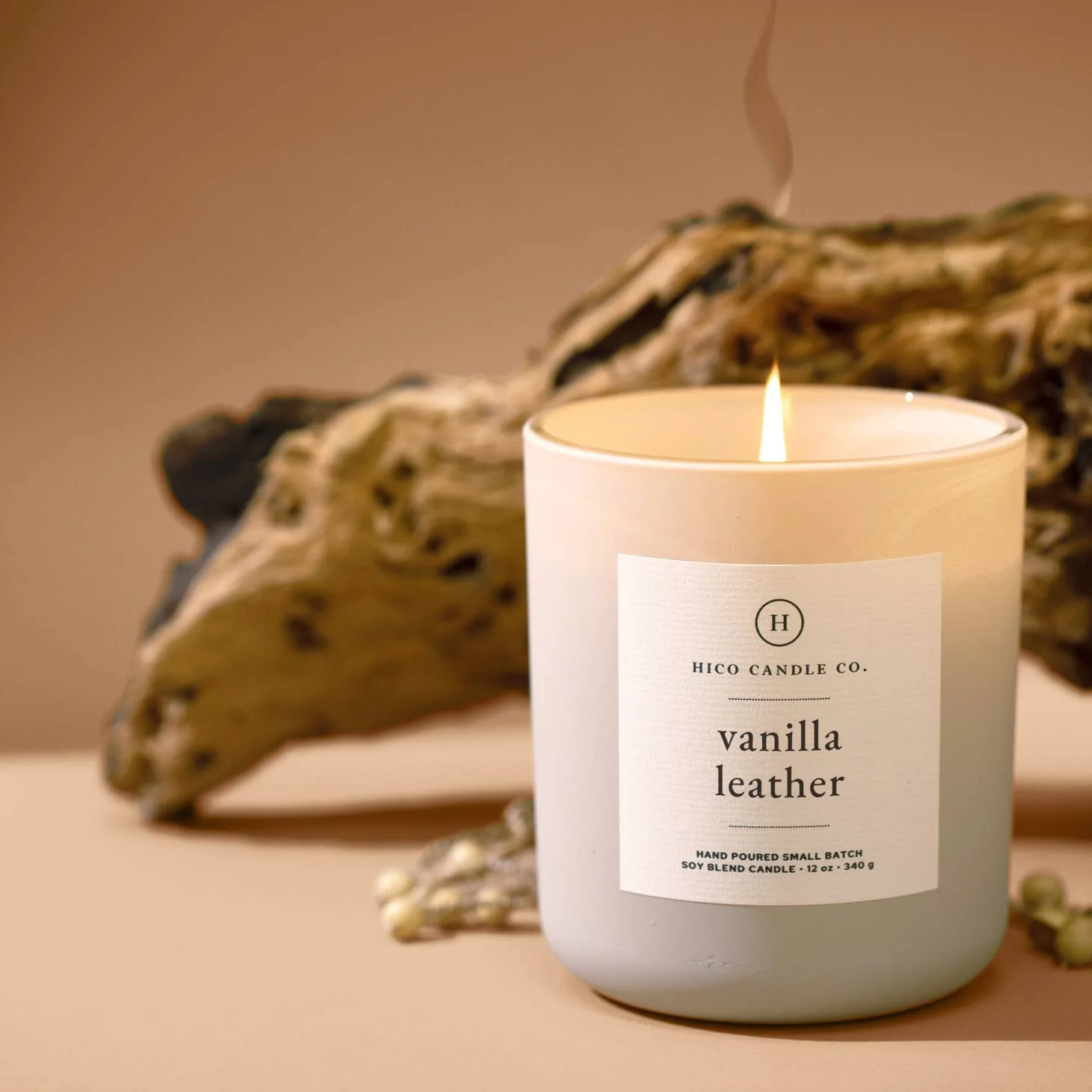 Vanilla Leather 12oz Candle by Hico Candle Co. - Image 2