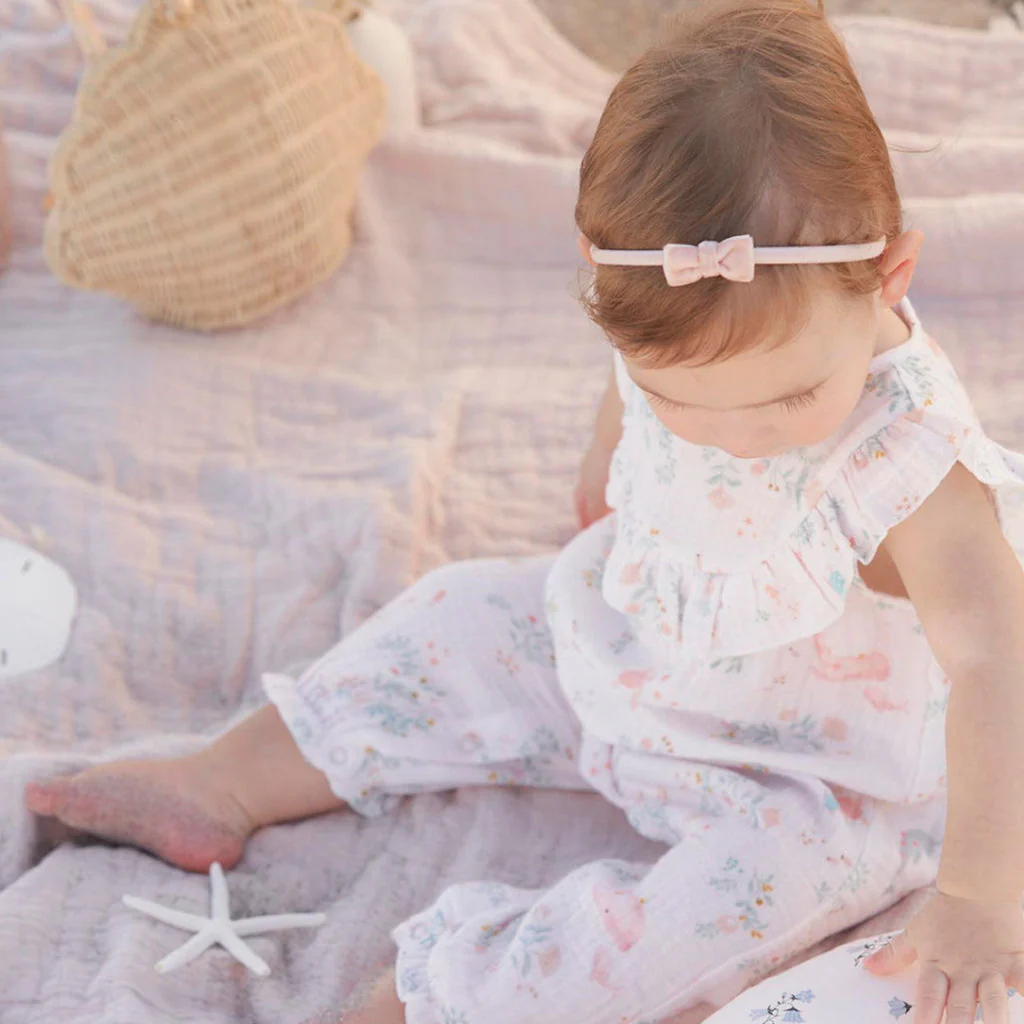 Velvet Bow Headband - Set of 3 by Elegant Baby - Image 2