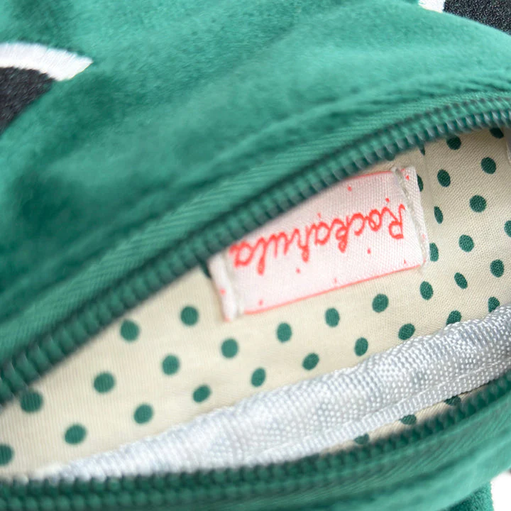 Velvet T-Rex Face Bum Bag by Rockahula Kids - Image 3