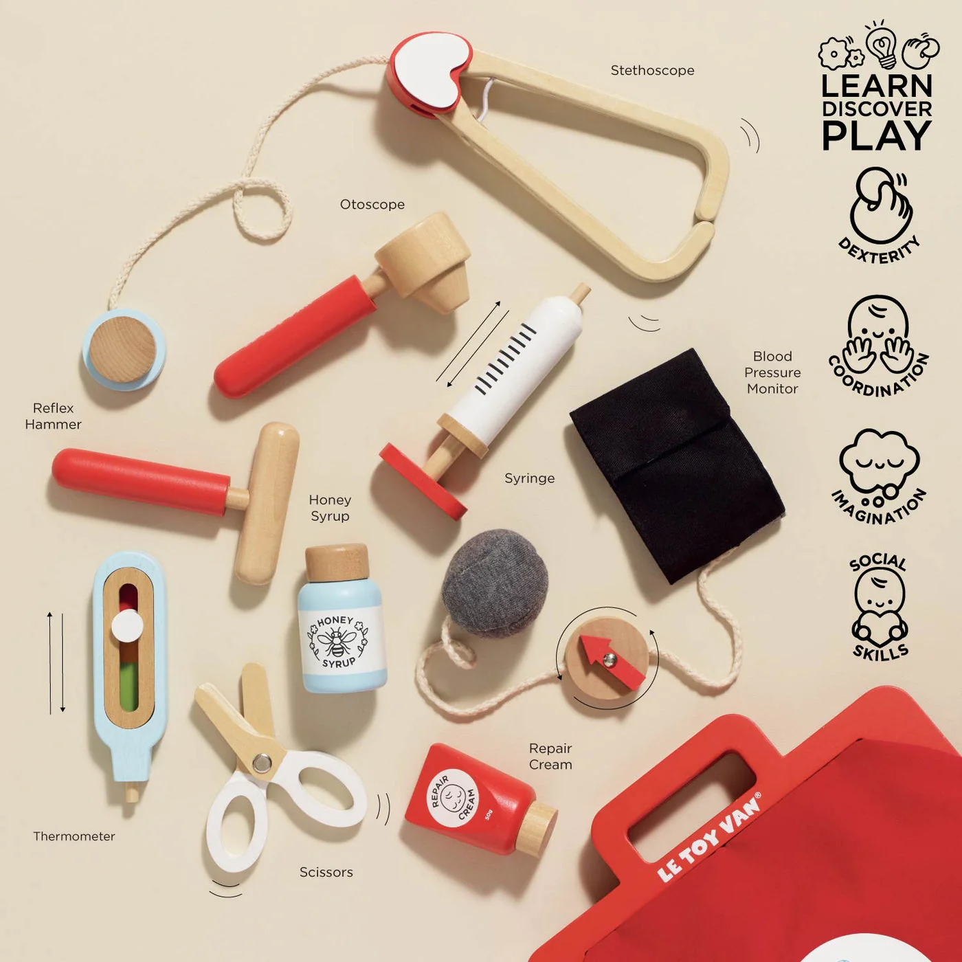Vintage Wooden Doctor Kit by Le Toy Van - Image 3