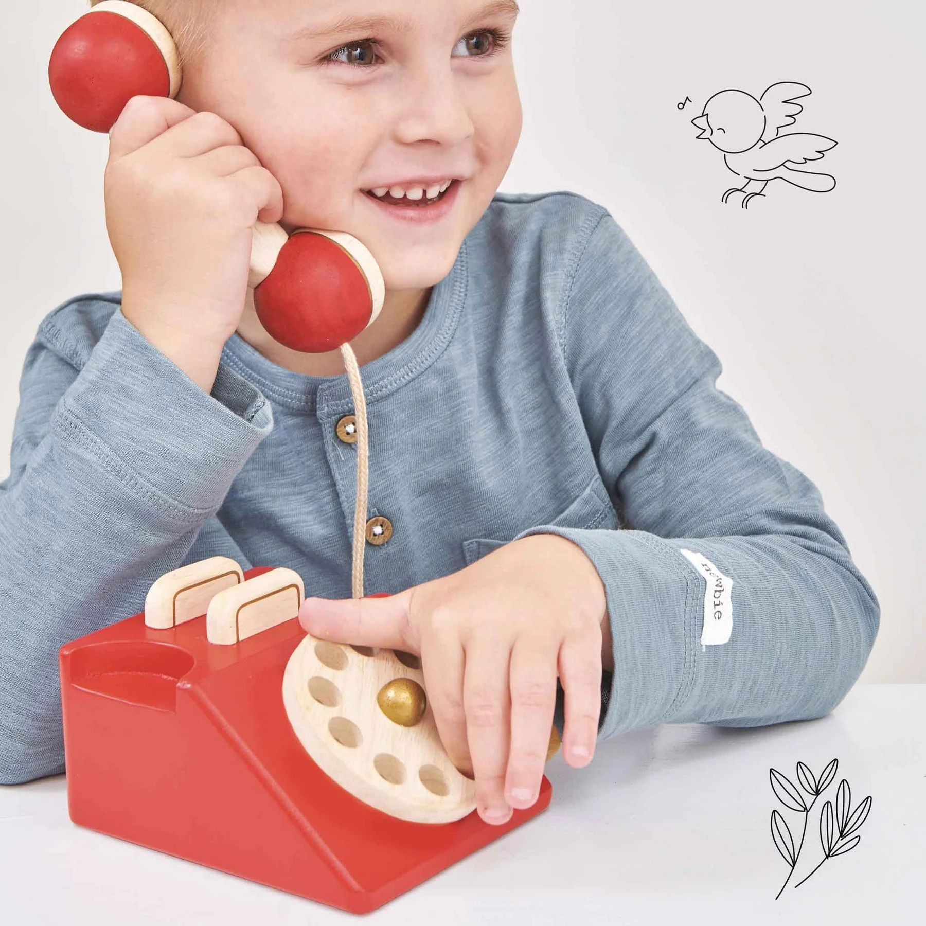 Vintage Wooden Phone by Le Toy Van - Image 2
